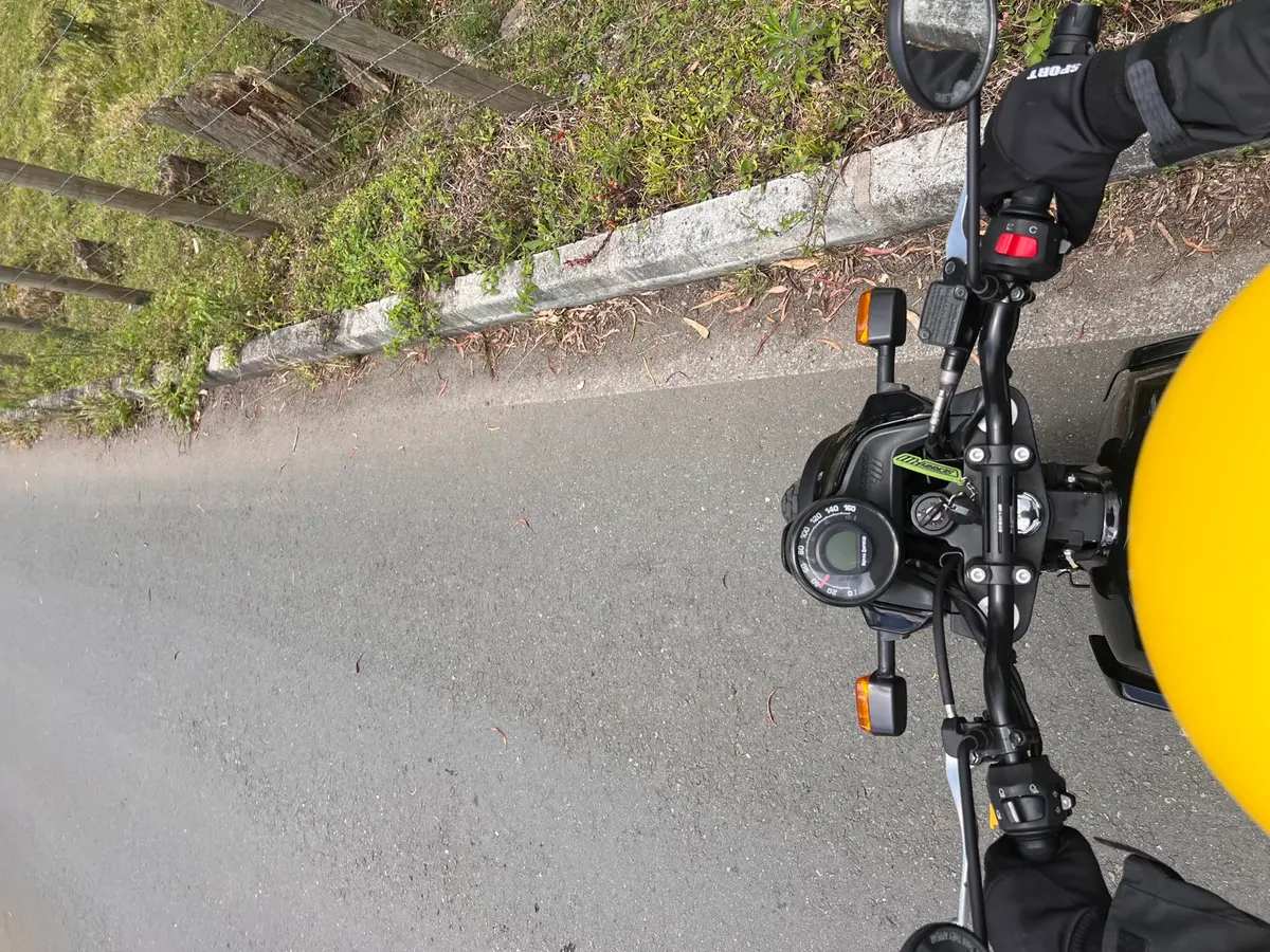 Vista desde una moto en carretera — seguro de movilidad para motociclistas en Colombia
